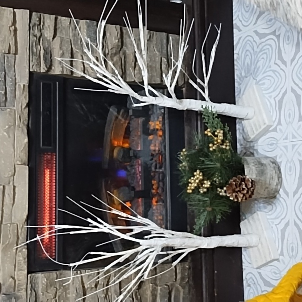 Christmas Winter Seasonal mantel decor display Light up Branches